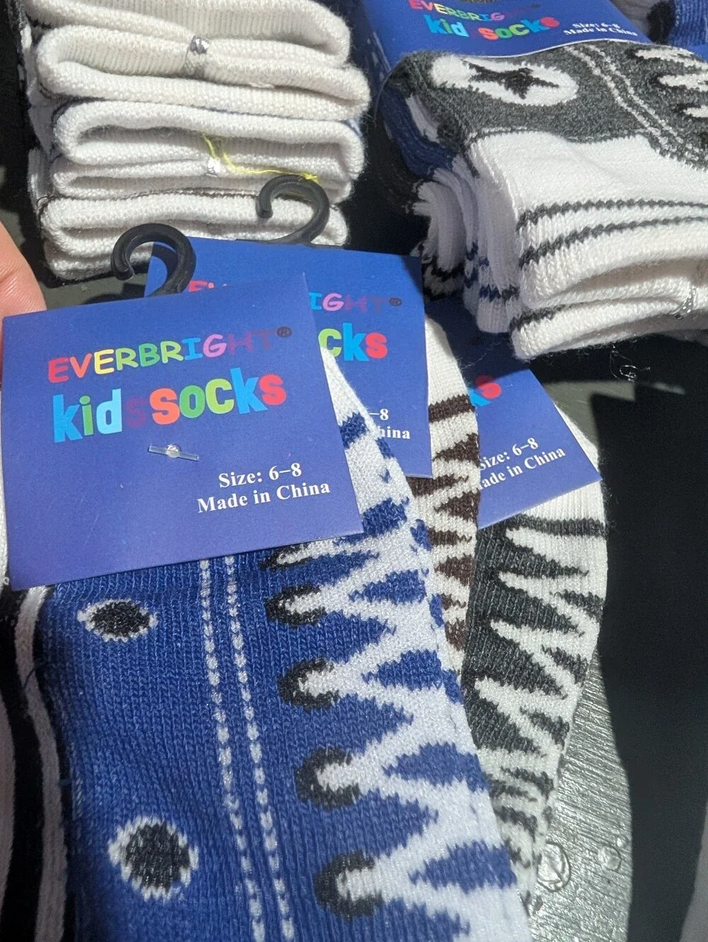 Everbright Kids Socks Size 6-8 (18 Pairs Total) New